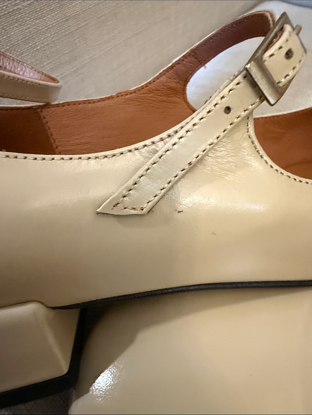 Maeve Anthropologie Classic Cream Mary Jane Double Strap Pumps - Picture 4 of 4